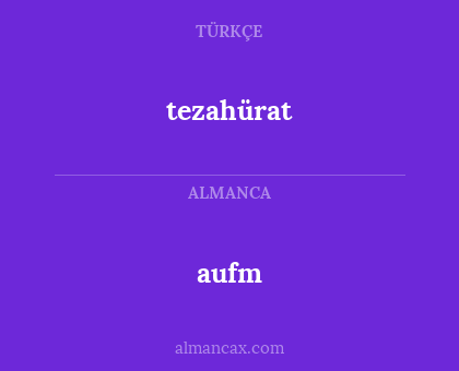 aufm - tezahürat