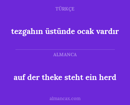 auf der theke steht ein herd - tezgahın üstünde ocak vardır
