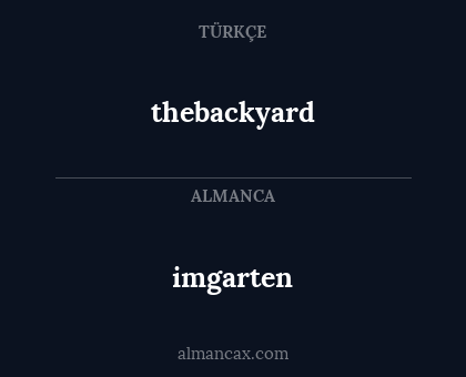 thebackyard - imgarten