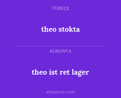 theo stokta - theo ist ret lager