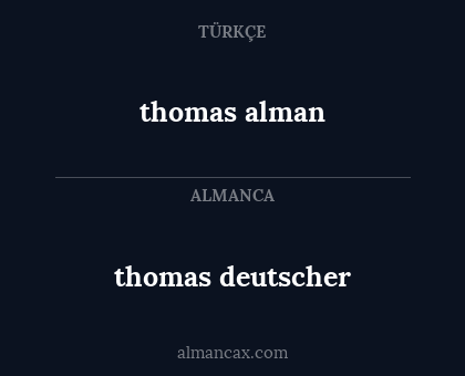 thomas alman - thomas deutscher