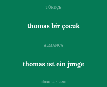 thomas ist ein junge - thomas bir çocuk