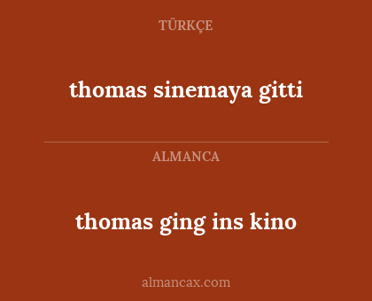 thomas ging ins kino - thomas sinemaya gitti