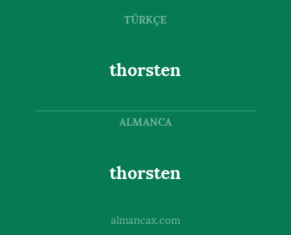 thorsten - thorsten