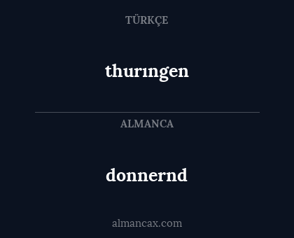 donnernd - thurıngen