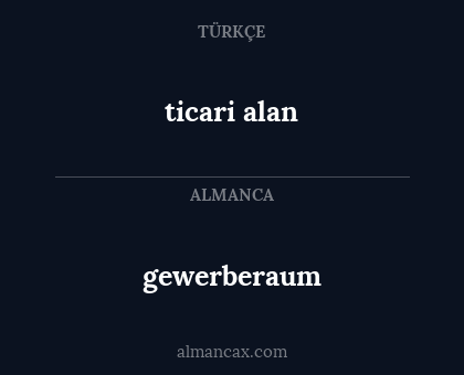 gewerberaum - ticari alan