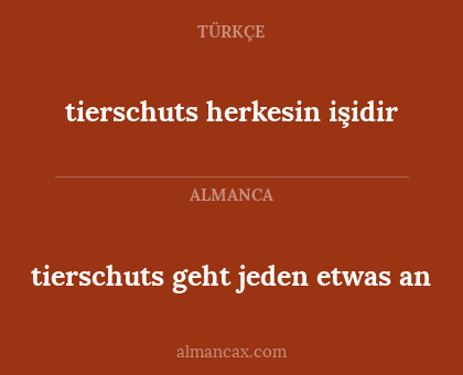 tierschuts herkesin işidir - tierschuts geht jeden etwas an