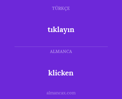 tıklayın - klicken