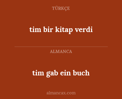 tim gab ein buch - tim bir kitap verdi