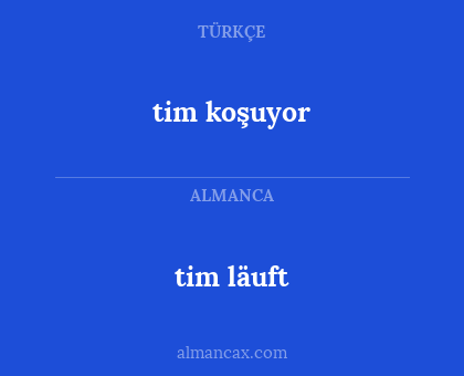 tim läuft - tim koşuyor