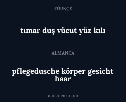 pflegedusche körper gesicht haar - tımar duş vücut yüz kılı