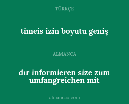 dır informieren size zum umfangreichen mit - timeis izin boyutu geniş
