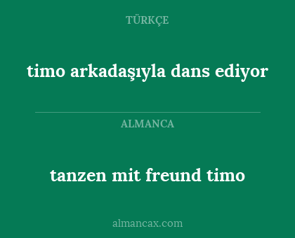 tanzen mit freund timo - timo arkadaşıyla dans ediyor