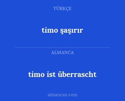 timo ist überrascht - timo şaşırır