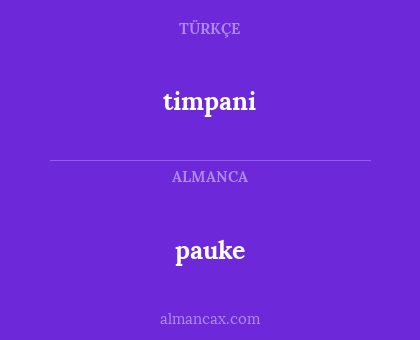 pauke - timpani