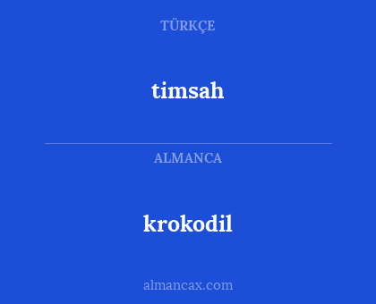 krokodil - timsah