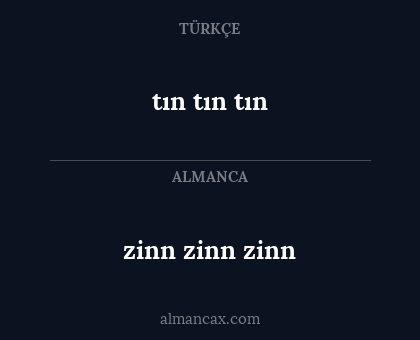 tın tın tın - zinn zinn zinn
