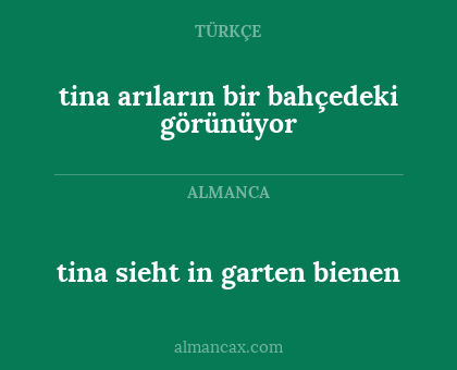tina arıların bir bahçedeki görünüyor - tina sieht in garten bienen