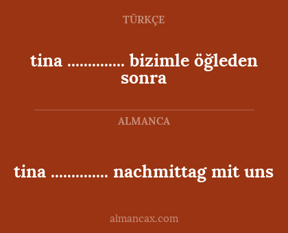tina .............. nachmittag mit uns - tina .............. bizimle öğleden sonra