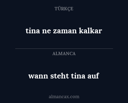 tina ne zaman kalkar - wann steht tina auf