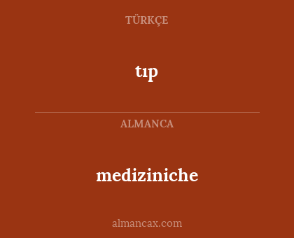tıp - mediziniche