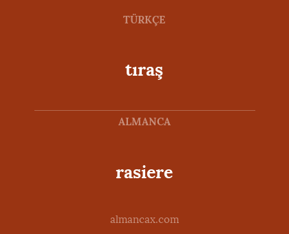 rasiere - tıraş