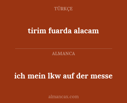 tirim fuarda alacam - ich mein lkw auf der messe