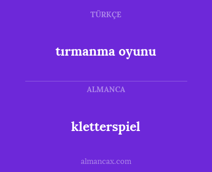 tırmanma oyunu - kletterspiel