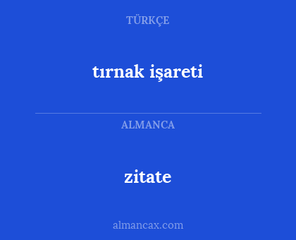 tırnak işareti - zitate
