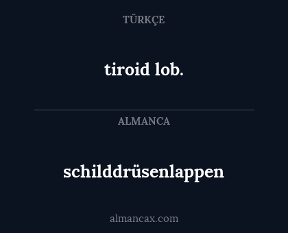 schilddrüsenlappen - tiroid lob.