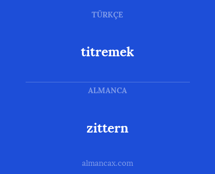 titremek - zittern