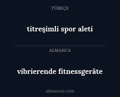vibrierende fitnessgeräte - titreşimli spor aleti