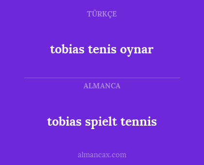 tobias tenis oynar - tobias spielt tennis