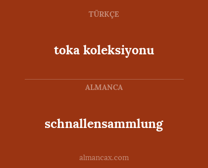 schnallensammlung - toka koleksiyonu