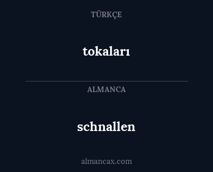 schnallen - tokaları