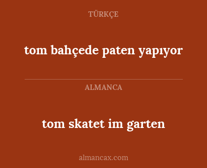 tom skatet im garten - tom bahçede paten yapıyor