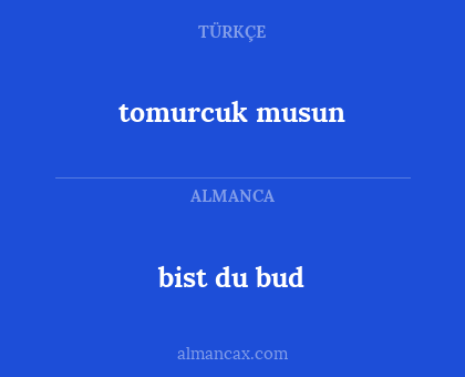 bist du bud - tomurcuk musun