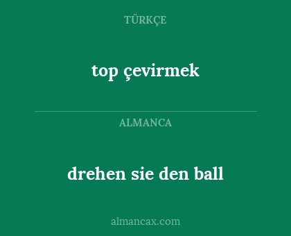 top çevirmek - drehen sie den ball