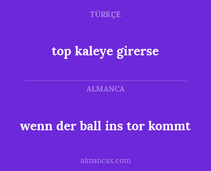 top kaleye girerse - wenn der ball ins tor kommt