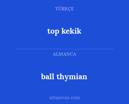 top kekik - ball thymian