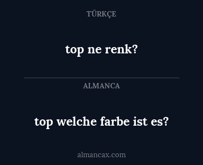 top ne renk? - top welche farbe ist es?