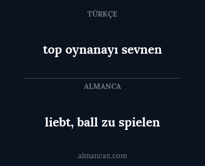liebt, ball zu spielen - top oynanayı sevnen