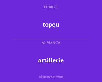 topçu - artillerie