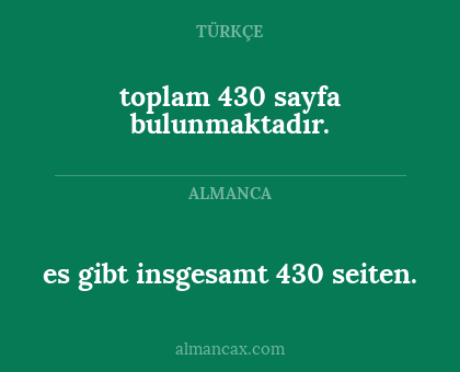 es gibt insgesamt 430 seiten. - toplam 430 sayfa bulunmaktadır.