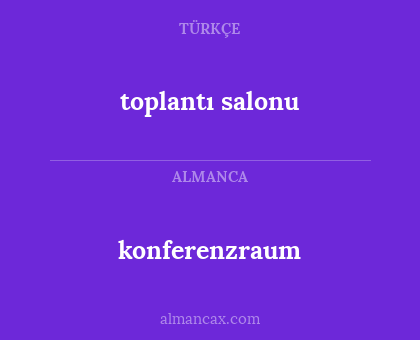 toplantı salonu - konferenzraum