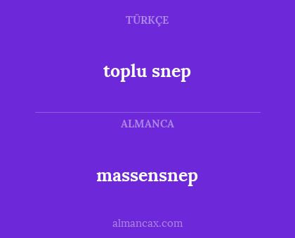 massensnep - toplu snep