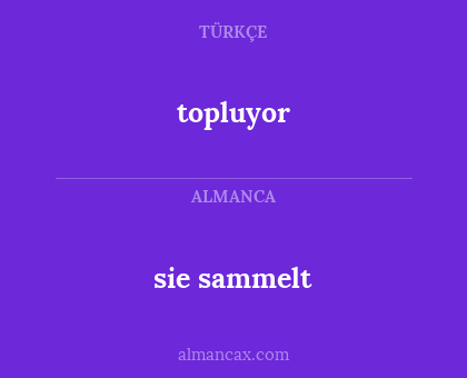 topluyor - sie sammelt