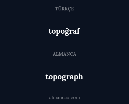 topograph - topoğraf