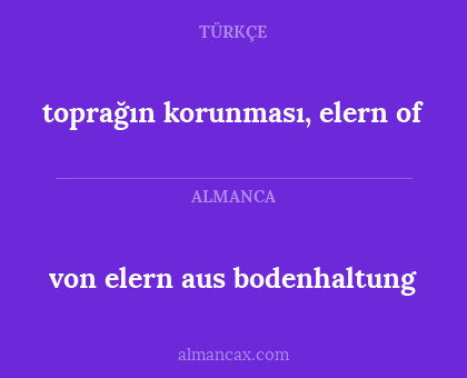 von elern aus bodenhaltung - toprağın korunması, elern of