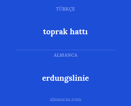 toprak hattı - erdungslinie